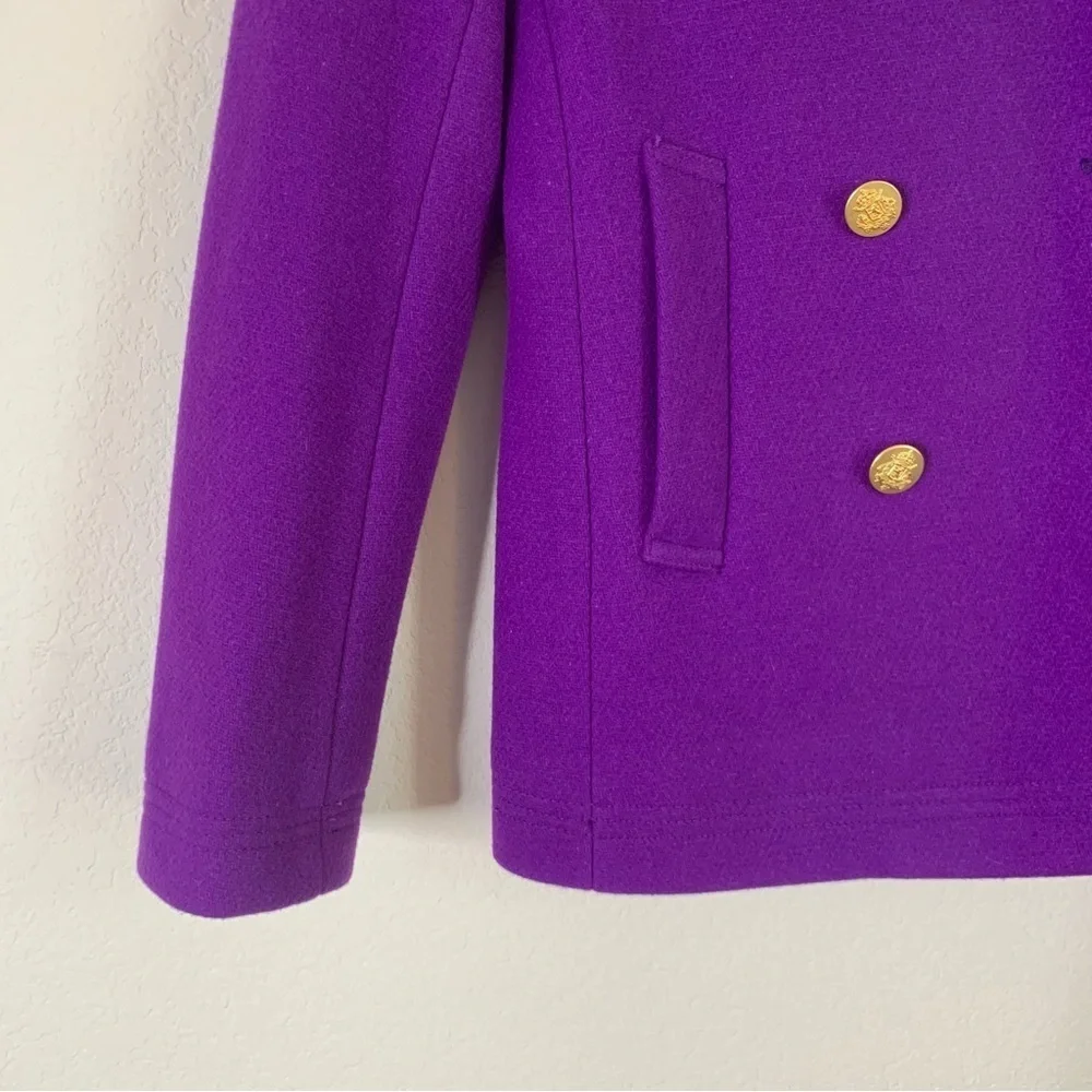 J.crew Womens purple stadium cloth pea cot 4 - Picture 3 of 12